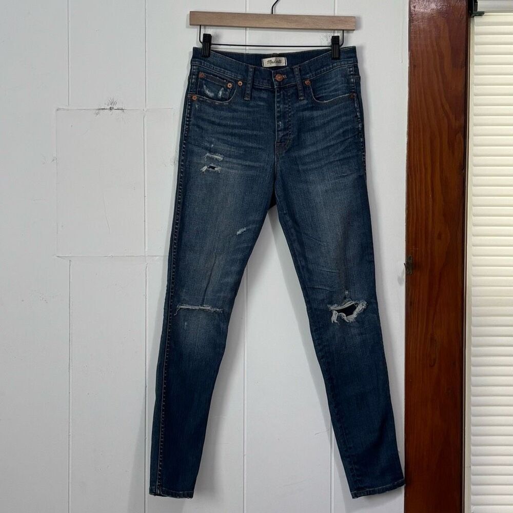 Madewell 9” High Riser Skinny‎ skinny distressed Jeans Size 28